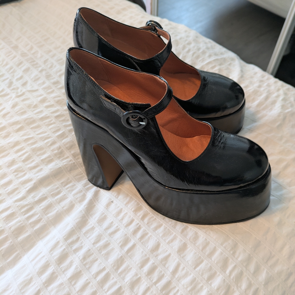 Elegant Black Platform Mary Jane Shoes